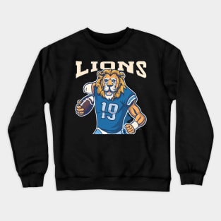 Detroit lions football vector design Crewneck Sweatshirt